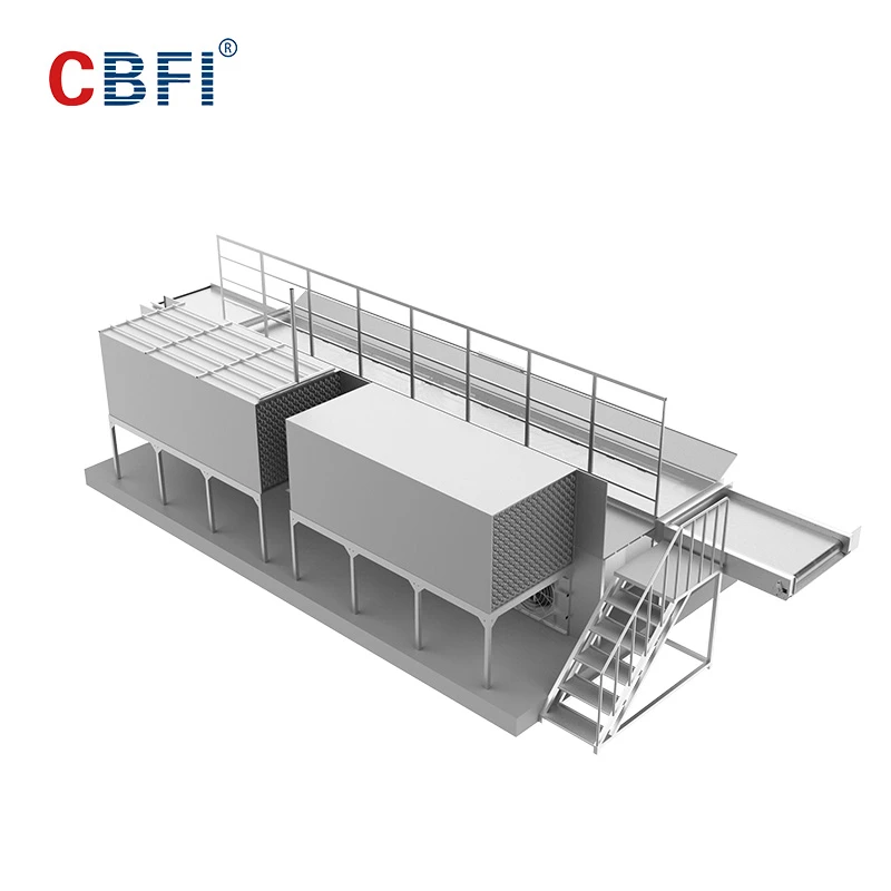 Máquina de congelamento rápido de cama fluidizado CBFI para alimentos granulares de congelamento rápido, como eficiência e qualidade dos grãos de milho e qualidade