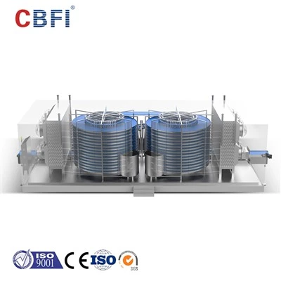 Tecnologia de máquina de congelamento em espiral de costeleta de porco frita CBFI (Icesource)