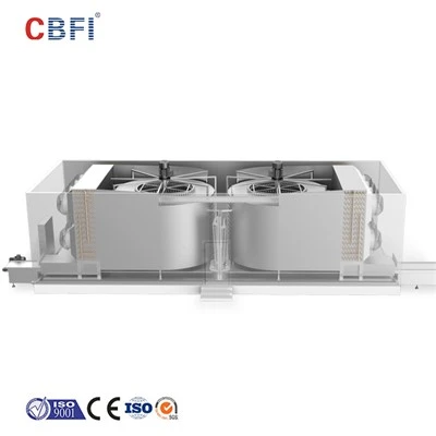 Máquina de congelamento rápido do fabricante industrial para bolinhos, pizza e espargos IQF Freezer espiral duplo
