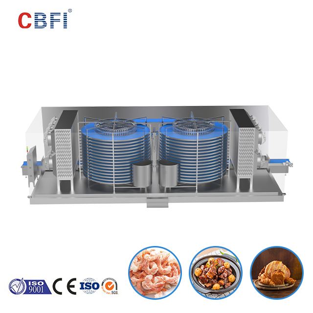 Frango congelado rapidamente em espiral dupla de aço inoxidável SUS304 -35C
